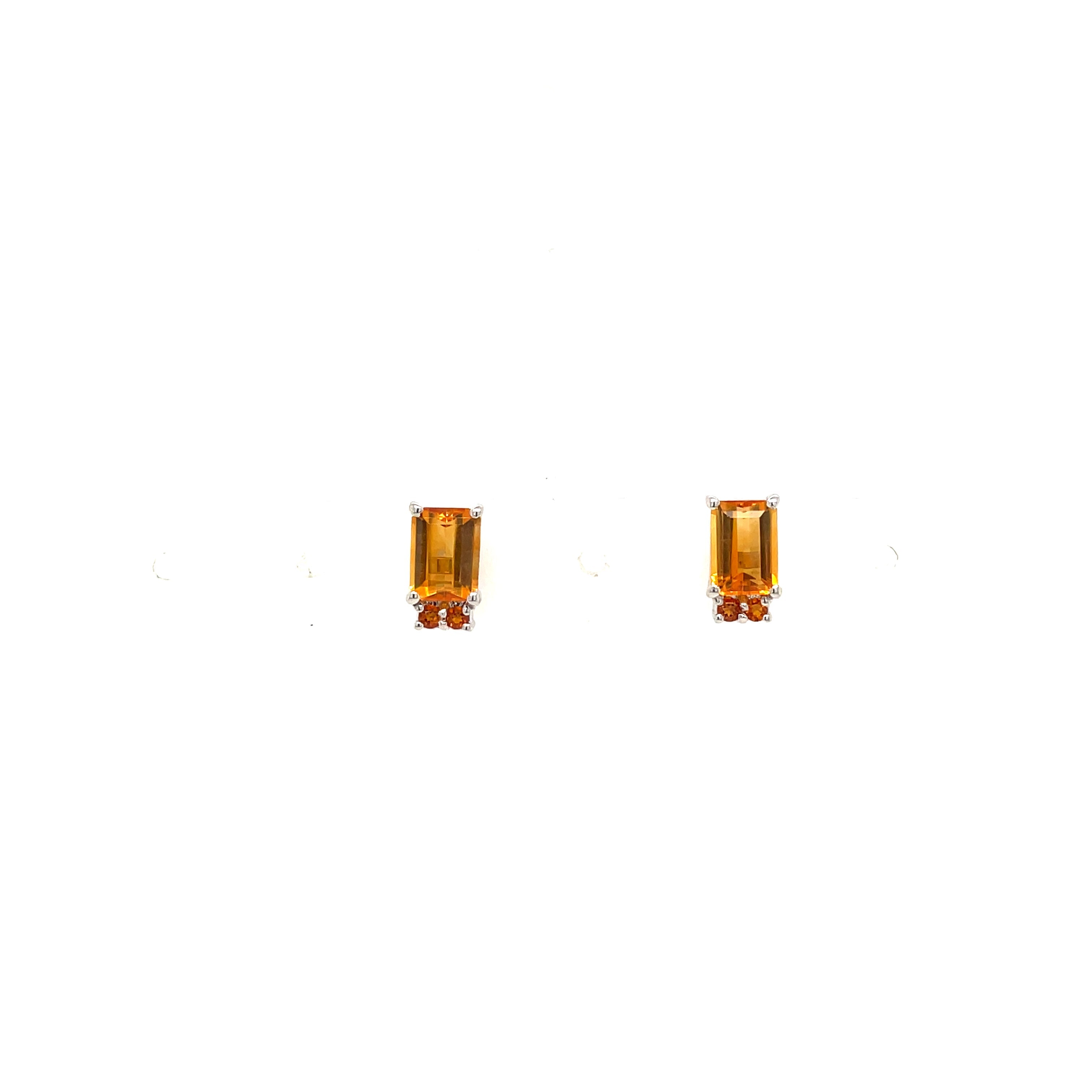 Boucles d'Oreilles Pierres Précieuses – Argent 925 Plaqué Rhodium | Améthyste, Grenat ou Citrine