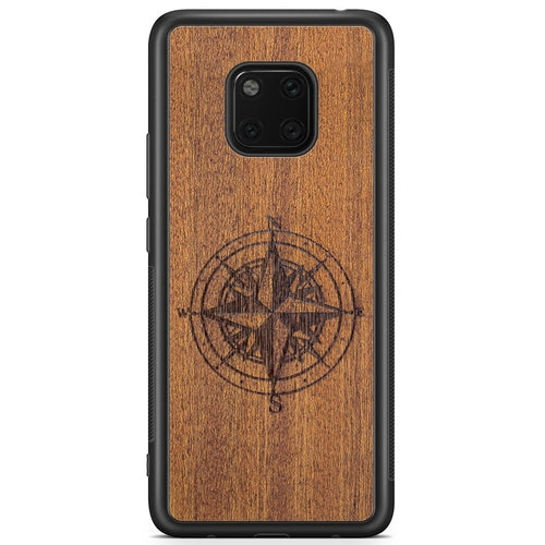 Coque iPhone Bois Compass - Protection Premium Écologique Gravée