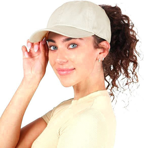 Casquette Baseball Queue de Cheval Femme Magnétique - Ouverture Arrière Séchage Rapide Sport