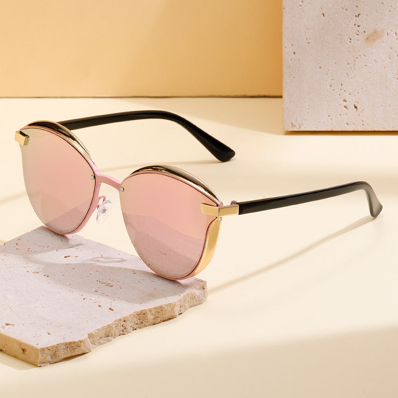 Gafas de Sol Redondas Polarizadas para Mujer — Lujo Protección UV400
