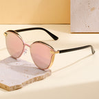 Gafas de Sol Redondas Polarizadas para Mujer — Lujo Protección UV400