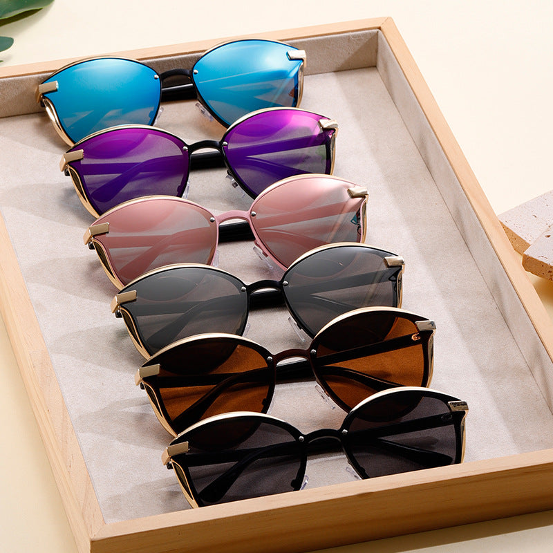 Gafas de Sol Redondas Polarizadas para Mujer — Lujo Protección UV400