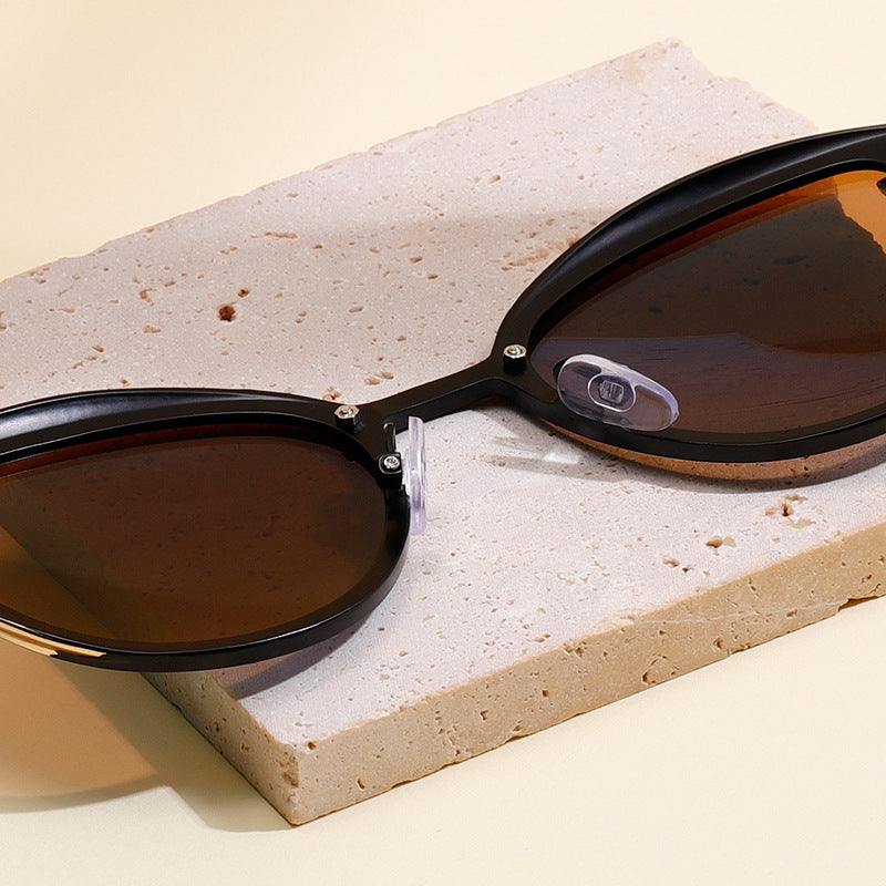 Gafas de Sol Redondas Polarizadas para Mujer — Lujo Protección UV400