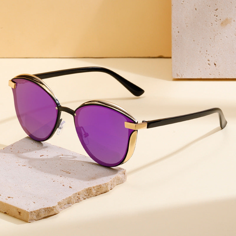 Gafas de Sol Redondas Polarizadas para Mujer — Lujo Protección UV400