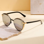 Gafas de Sol Redondas Polarizadas para Mujer — Lujo Protección UV400