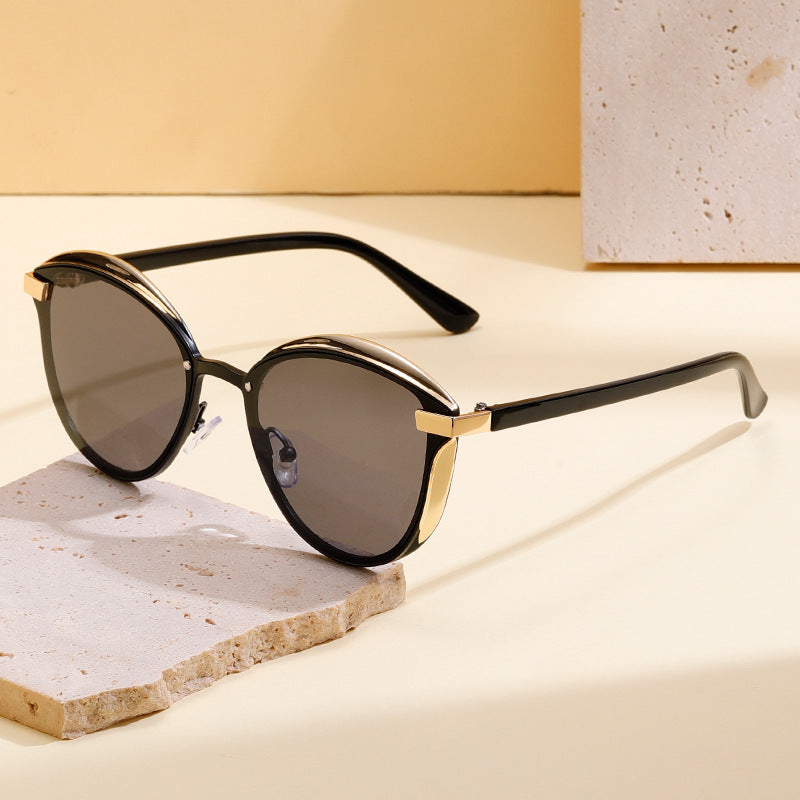 Gafas de Sol Redondas Polarizadas para Mujer — Lujo Protección UV400