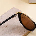 Gafas de Sol Redondas Polarizadas para Mujer — Lujo Protección UV400