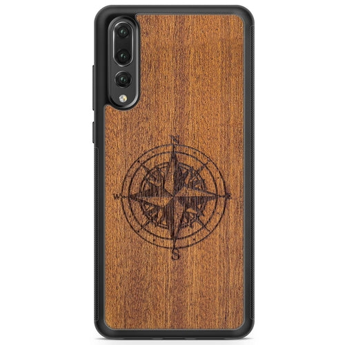 Coque iPhone Bois Compass - Protection Premium Écologique Gravée