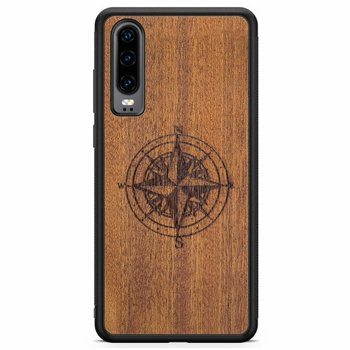 Coque iPhone Bois Compass - Protection Premium Écologique Gravée