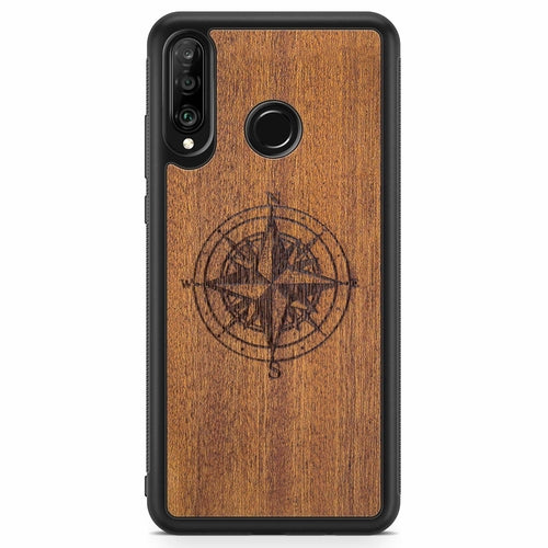 Coque iPhone Bois Compass - Protection Premium Écologique Gravée