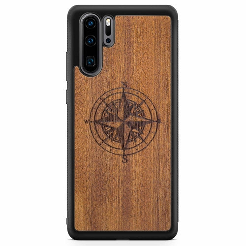Coque iPhone Bois Compass - Protection Premium Écologique Gravée