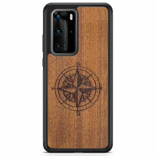 Coque iPhone Bois Compass - Protection Premium Écologique Gravée