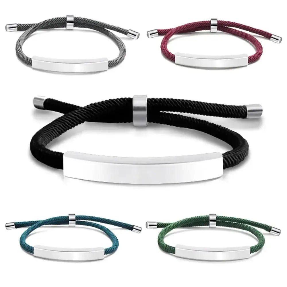 Personalized engraved bracelet for men and women Stainless Steel-0