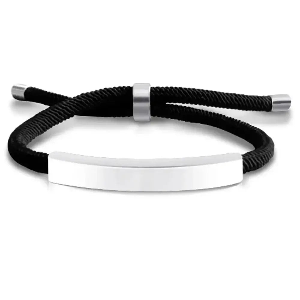 Personalized engraved bracelet for men and women Stainless Steel-1