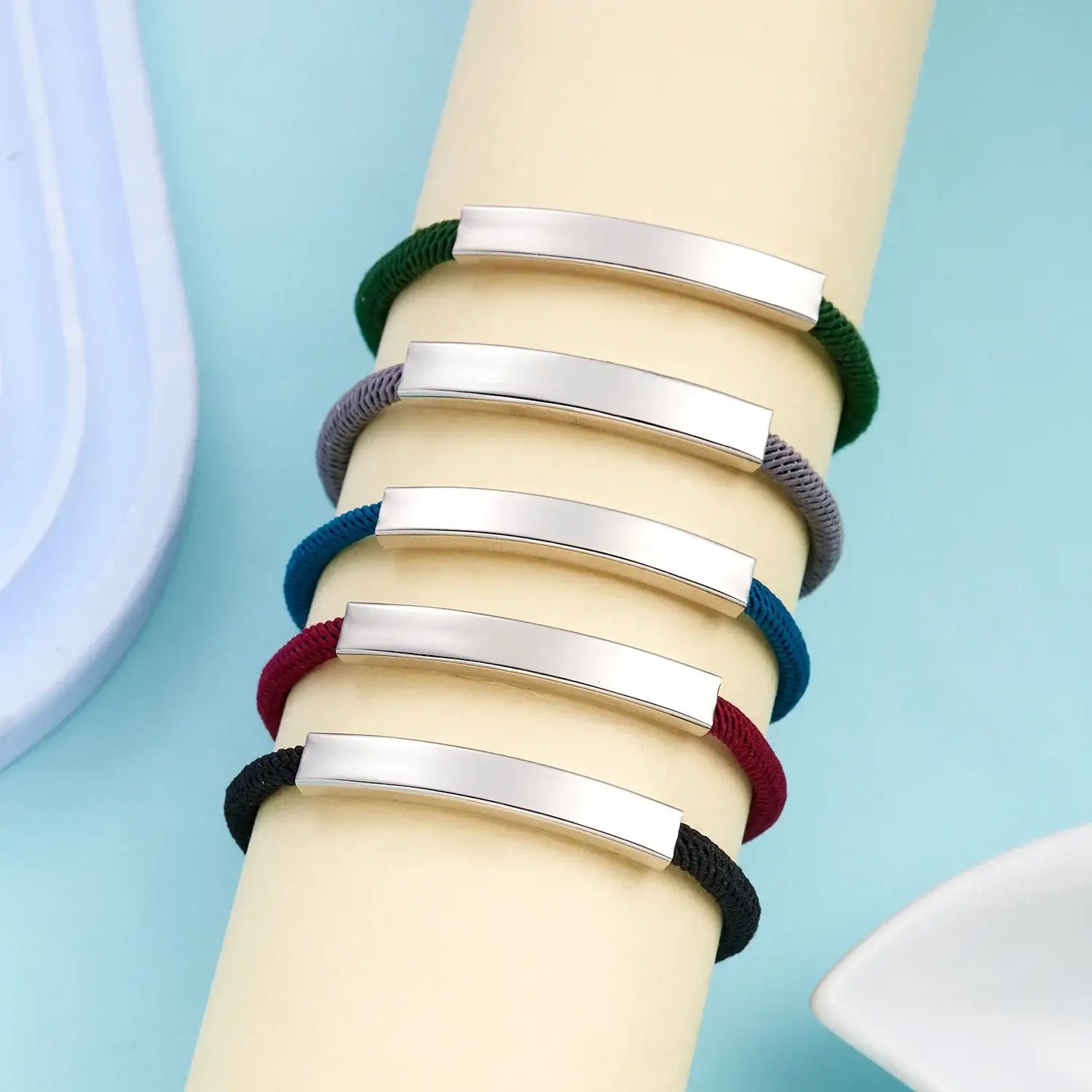 Personalized engraved bracelet for men and women Stainless Steel-3