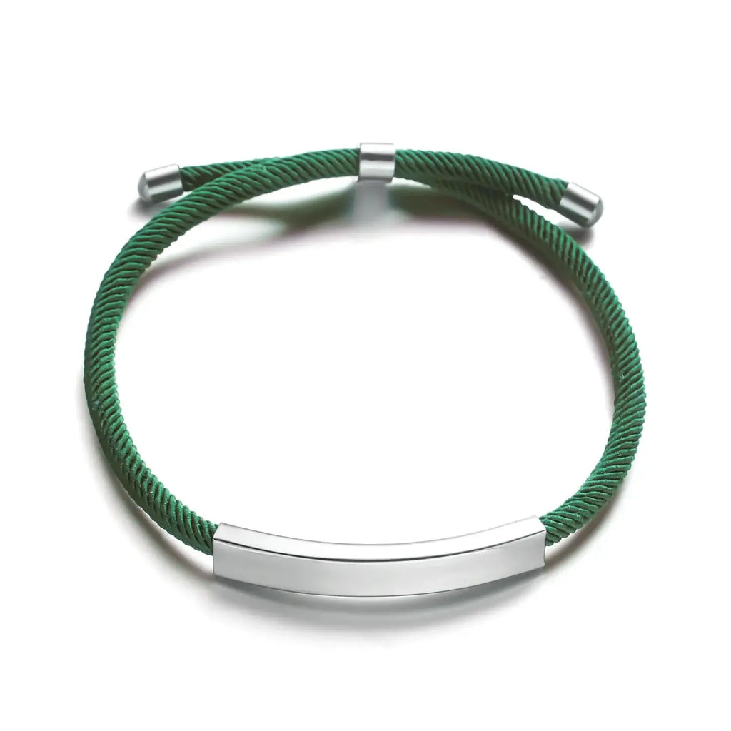 Personalized engraved bracelet for men and women Stainless Steel-4