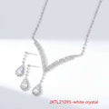 Parure Collier & Boucles d'Oreilles Chaîne Griffe Strass Cristal – Femme