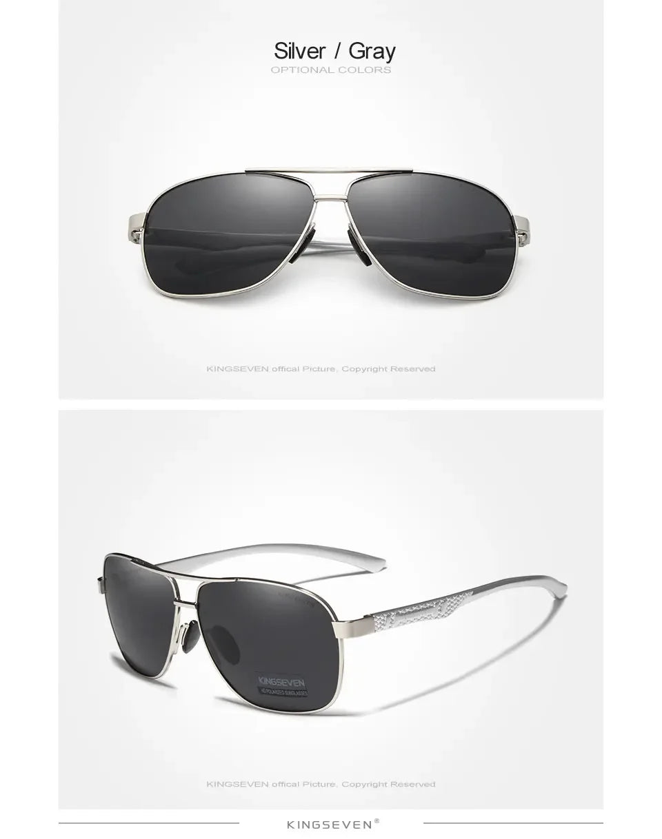 Lunettes de Soleil Homme Polarisées Aluminium — UV400 HD Premium