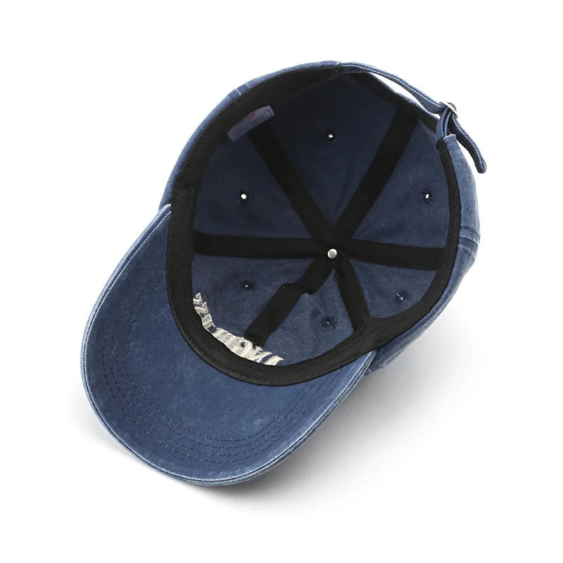 Casquette Baseball Coton Brodée Fashion - Snapback Rétro Ajustable Unisexe Casual