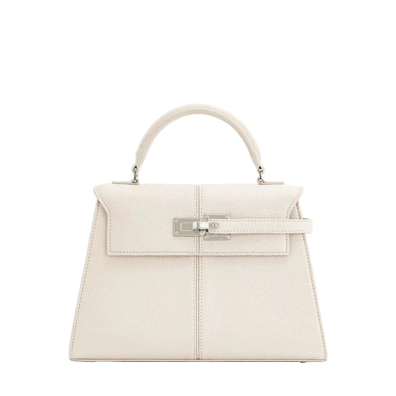 Sac à Main Femme Cuir Véritable Blanc — Sac Bandoulière Crossbody 28x18x10 cm