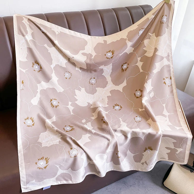 Foulard Carré Soie Twill Designer — Hijab Bandana Luxury FuturaTrend