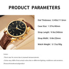 Montre Homme Quartz Cuir Chronographe — Fashion Sport Élégant