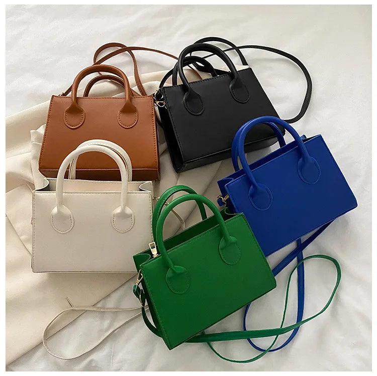 Bolso Negro Elegante — Doble Asa Bandolera Retro FuturaTrend