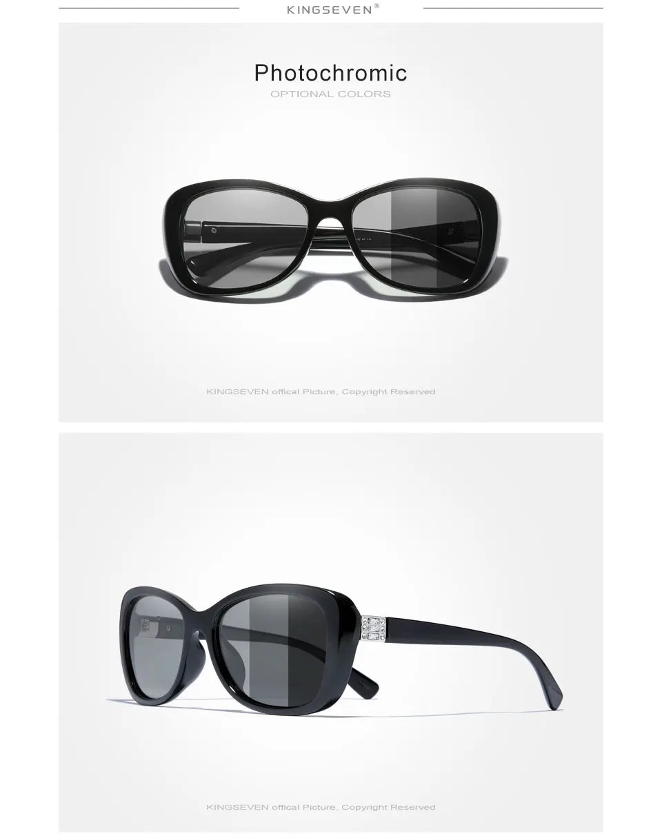Lunettes de Soleil Femme KINGSEVEN Polarisées Ovales - Protection UV400 Gradient