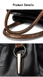 Sac à Main Cuir Souple Femme - Grand Cabas Luxury Épaule Crossbody