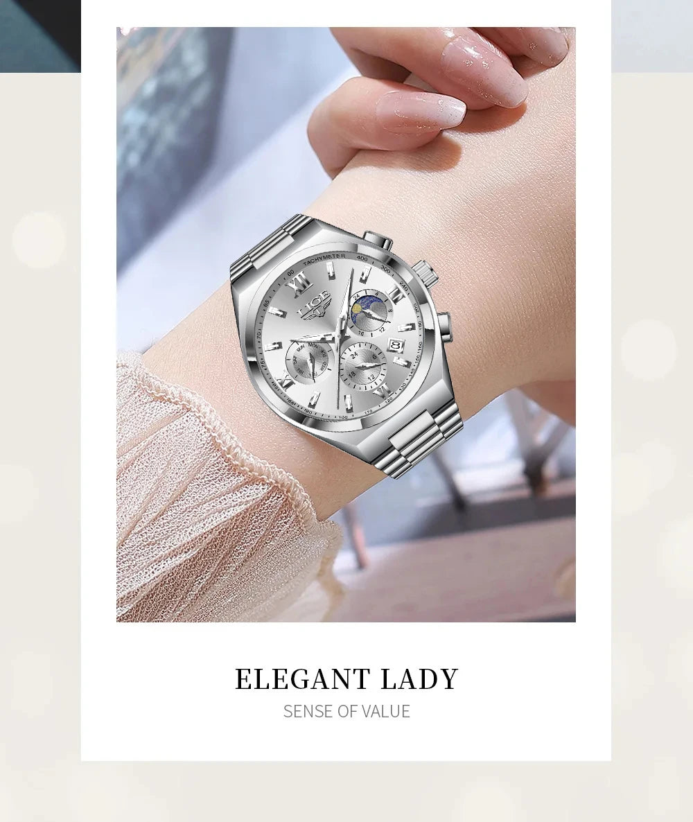 Montre Femme Minimaliste Luxury Waterproof — Casual Élégant
