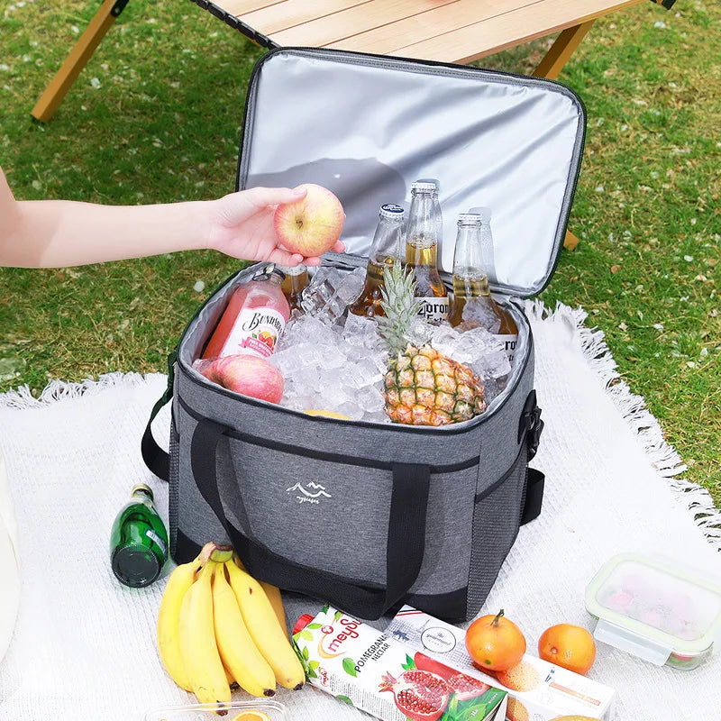 26L Insulated Cooler Bag Camping Dark Gray-1