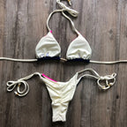 Bikini Sexy Multicolore Push-Up Femme - Maillot de Bain Côtelé Brésilien Deux Pièces
