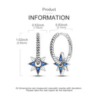 Pendientes de aro con cristales en plata de ley 925: un diseño elegante para mujer.