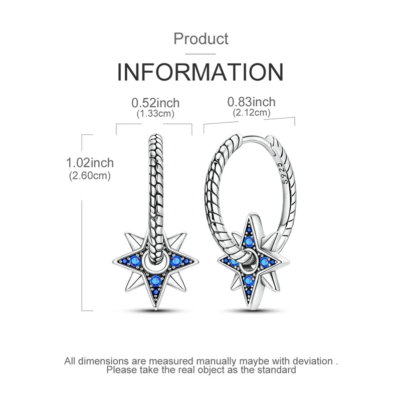 Boucles d'Oreilles Créoles Argent 925 Cristal - Design Élégant Femme