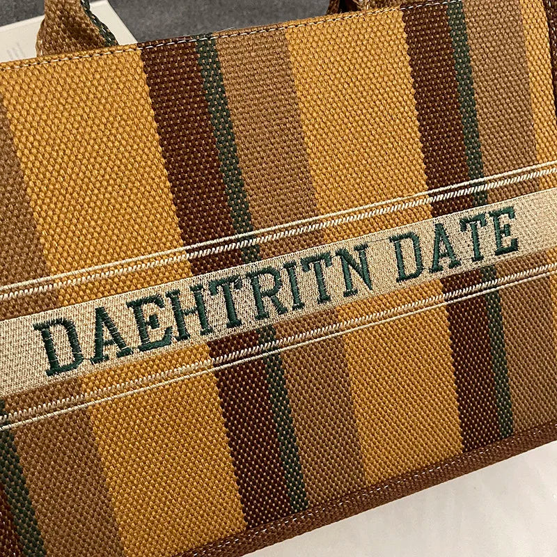 Sac de Plage Boho Fashion Grande Capacité - Tote Canvas Designer Été 2025