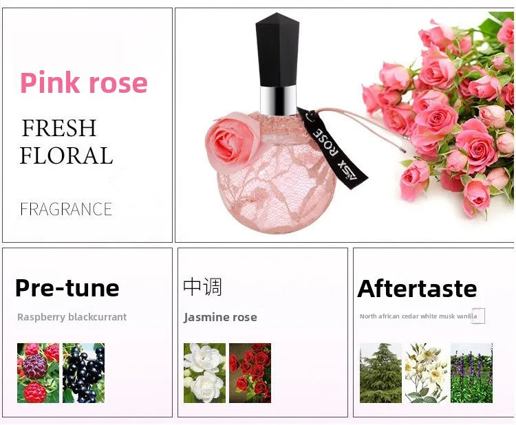 Parfum Femme Rose Fraîche 100ml — Fragrance Légère Longue Durée Atomiseur