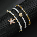 Set of 3 Bohemian Shell Anklets - Foot Jewelry