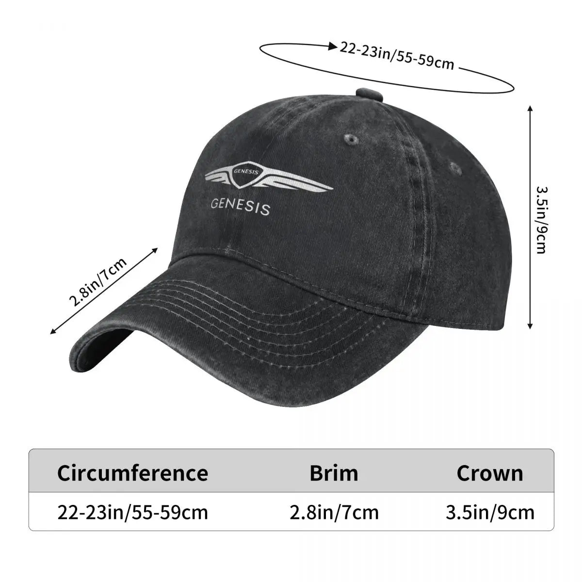 Casquette Baseball Genesis Fashion Unisexe - Peaked Cap Golf Homme Femme Ajustable