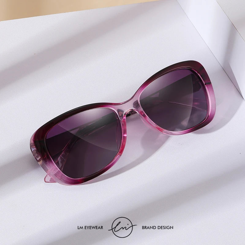 Lunettes de Soleil Femme LM Polarisées Carrées - UV400 Gradient Luxury 2024