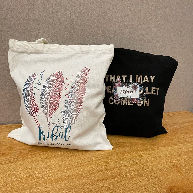 Sac Tote Canvas Mixte Motifs Animaux Mignons - Écologique Shopping Plage Épaule