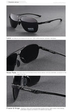 Lunettes de Soleil Homme Polarisées Aluminium — UV400 HD Premium