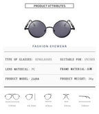 Lunettes de Soleil Steampunk Rétro Gothique — Design Rond Vintage Unisexe UV400