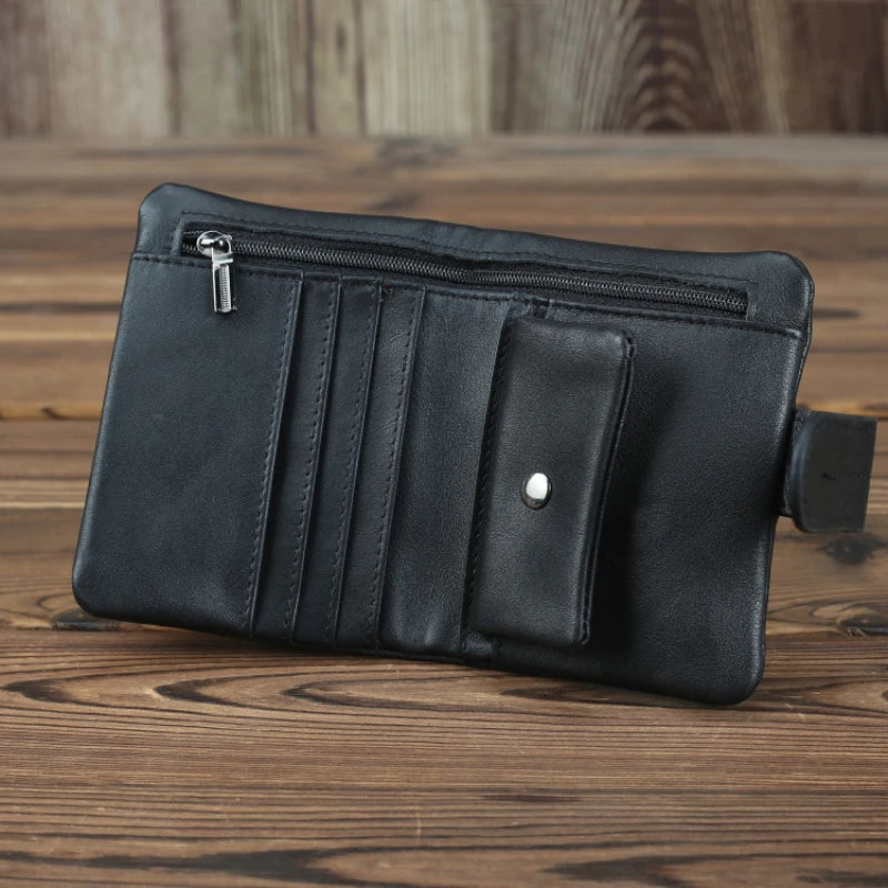 Portefeuille Cuir Véritable Premium — Unisexe Anti-Vol RFID FuturaTrend
