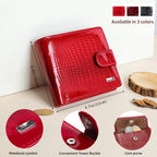 Portefeuille Femme Cuir Verni Compact — Grande Capacité Multifonction FuturaTrend