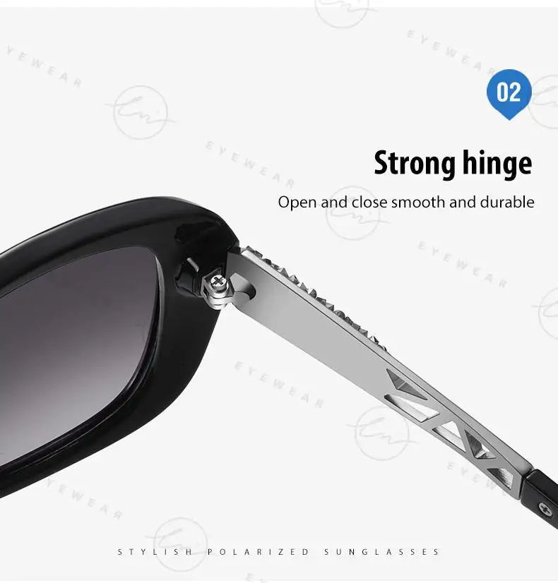 Lunettes de Soleil Femme LM Polarisées Carrées - UV400 Gradient Luxury 2024