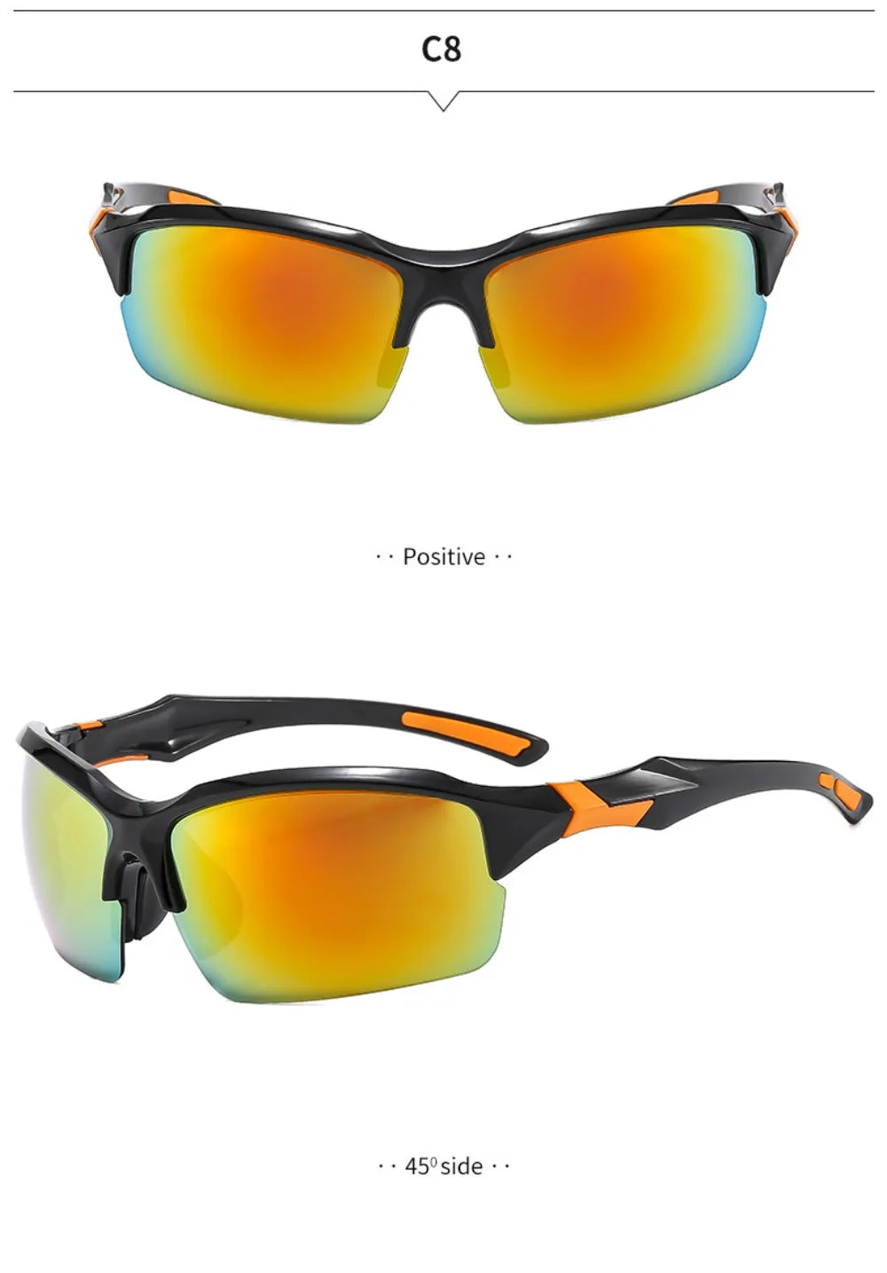 Lunettes de Soleil Sport Cyclisme Homme - Polarisées Légères Coupe-Vent