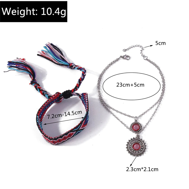 Bracelet de Cheville Bohème Perlé - Bijou de Pied Brodé