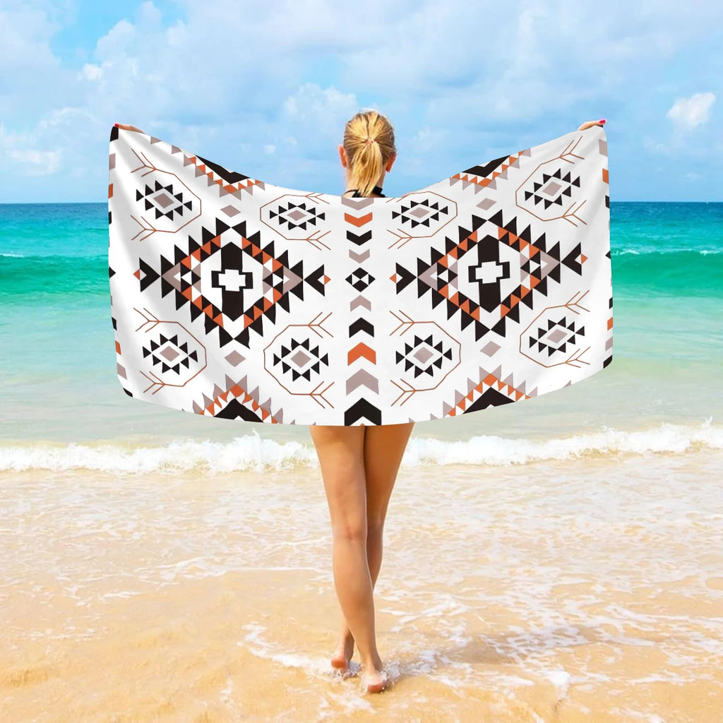 Serviette de Plage Bohème Microfibre - Séchage Rapide Multifonction Voyage