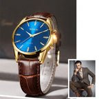 Montre Homme Quartz Cuir Chronographe — Fashion Sport Élégant