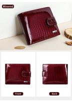 Portefeuille Femme Cuir Verni Compact — Grande Capacité Multifonction FuturaTrend